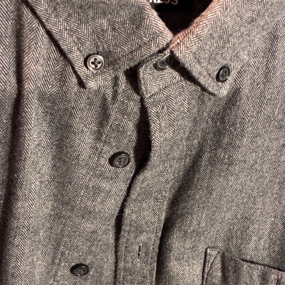 Men’s Express gray large long sleeve button up shirt